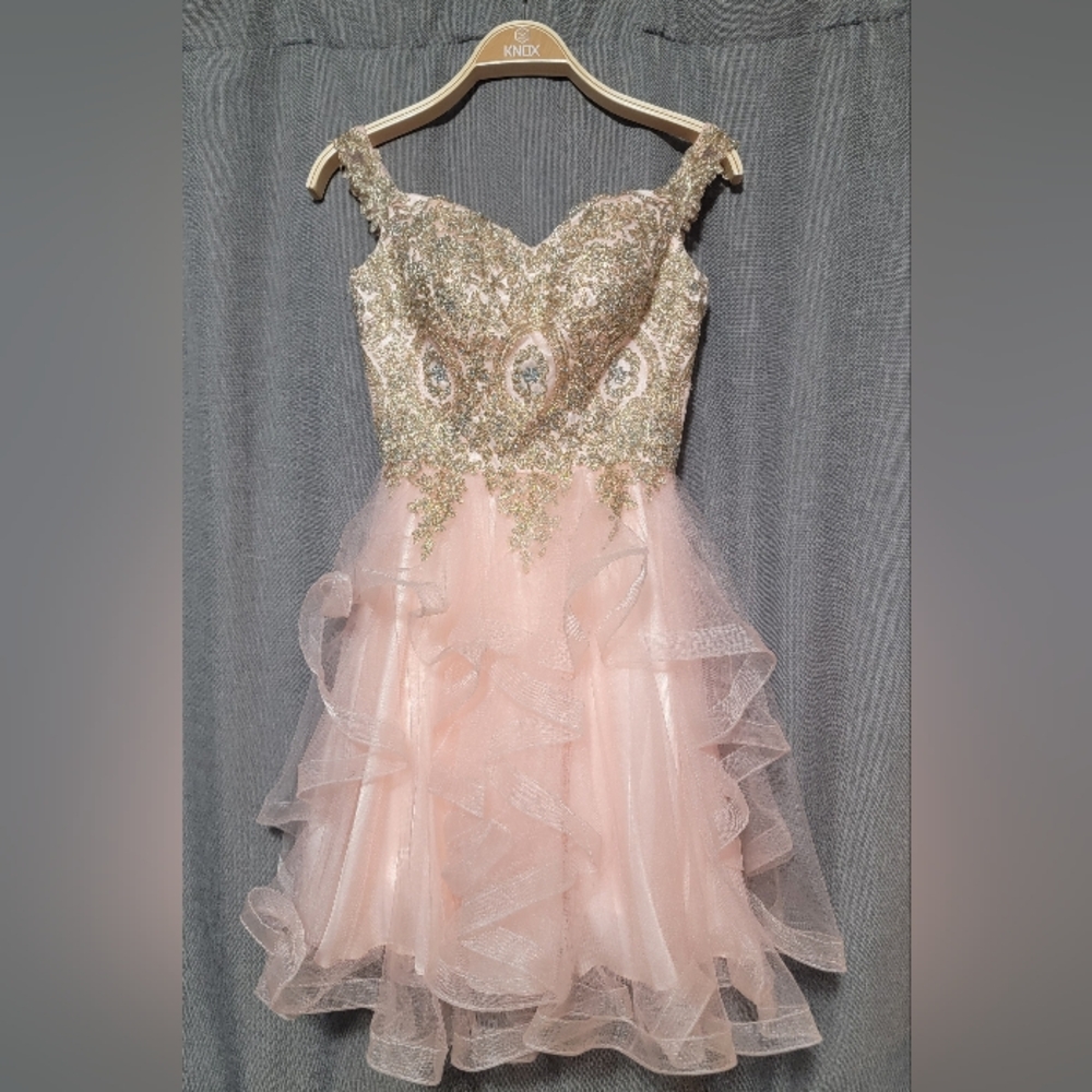 Lets Bridal L6114 Off The Shoulder Tulle Dress Small Prom HOCO Glinda Wicked